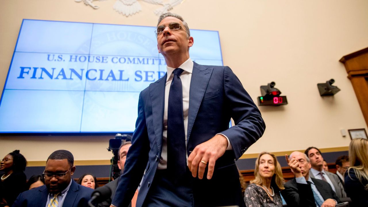 David Marcus, CEO of Facebook's Calibra digital wallet service, arrives for a House Financial Services Committee hearing on Facebook's proposed cryptocurrency on Capitol Hill in Washington, Wednesday, July 17, 2019.