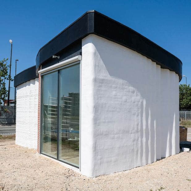 Completed in 2017, this 3D-printed house is named BOD -- Building On Demand. 