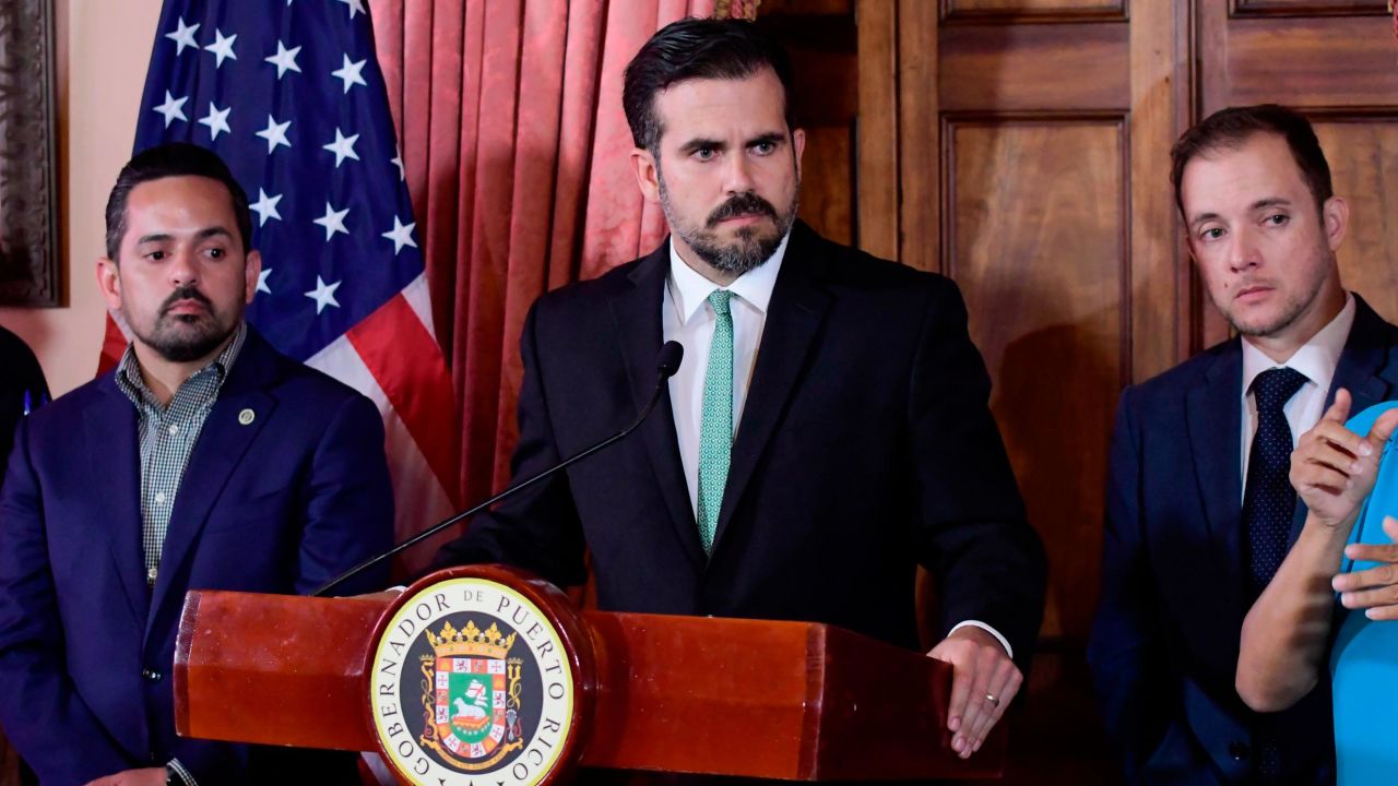 Rosselló called for a press conference hours after police clashed with protesters.