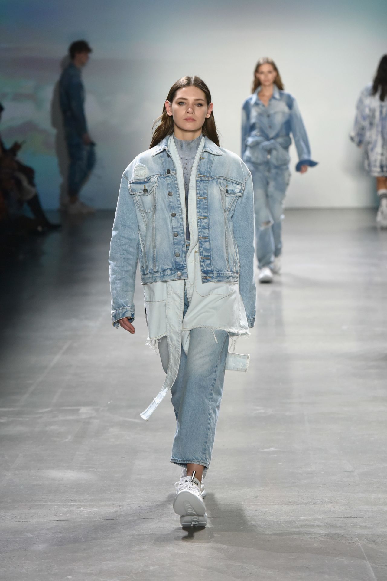 A model walks on the runway during New York Fashion Week in February 2019. 