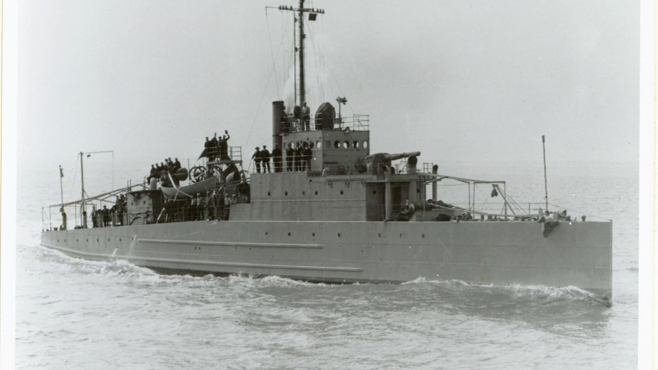 This Navy warship went down in World War II with 49 crew members aboard ...