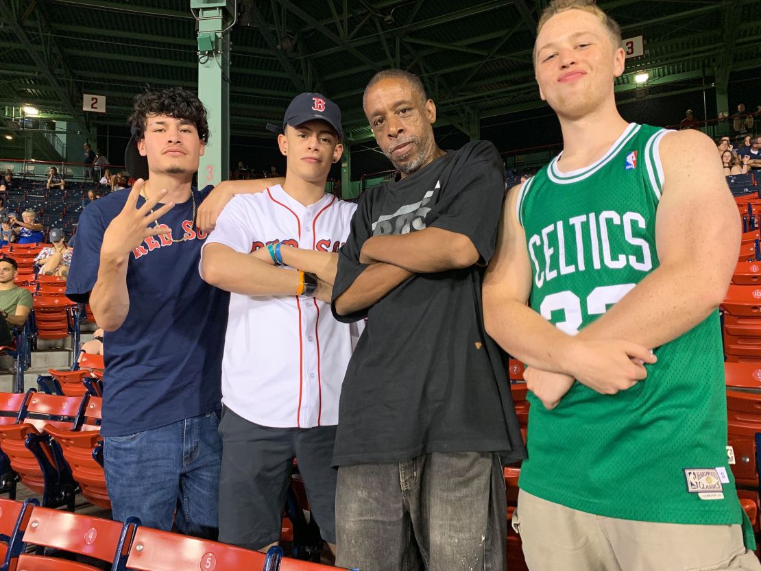 Boston Red sox homeless fan brought to game