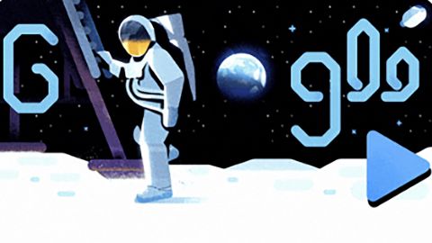 Google honored the 50th anniversary of the Apollo 11 moon landing in Friday's Doodle. Command module pilot Michael Collins narrates a cartoon recounting of the mission from launch to landing. 