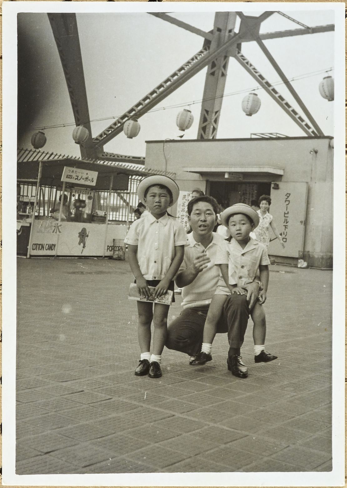 Takashi (left) on an outing with his family.