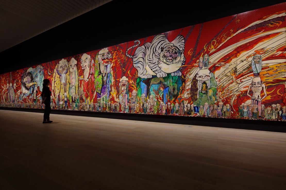 An installation view of "Takashi Murakami: The 500 Arhats," at Mori Art Museum in Tokyo in 2015.