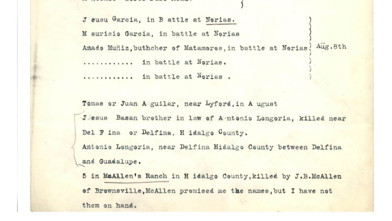 The names of Jesus Bazán and Antonio Longoria are listed in a document at the National Archives at College Park, Maryland.