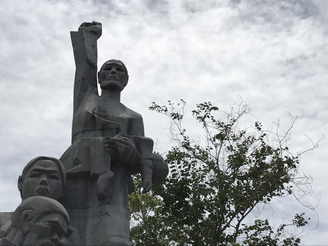 A statue at the Son My memorial site in Vietnam honors those killed in the My Lai massacre in 1968.