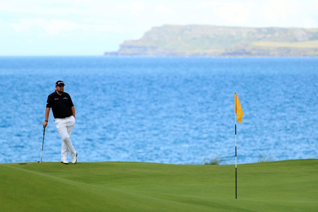 Shane Lowry set a course record for the updated Dunluce course of 63 Saturday.