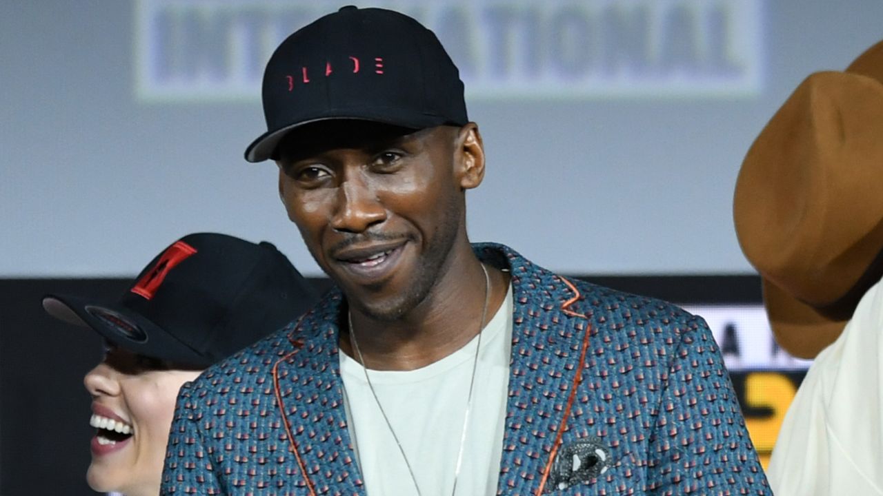 SAN DIEGO, CALIFORNIA - JULY 20: Mahershala Ali speaks at the Marvel Studios Panel during 2019 Comic-Con International at San Diego Convention Center on July 20, 2019 in San Diego, California. (Photo by Kevin Winter/Getty Images)