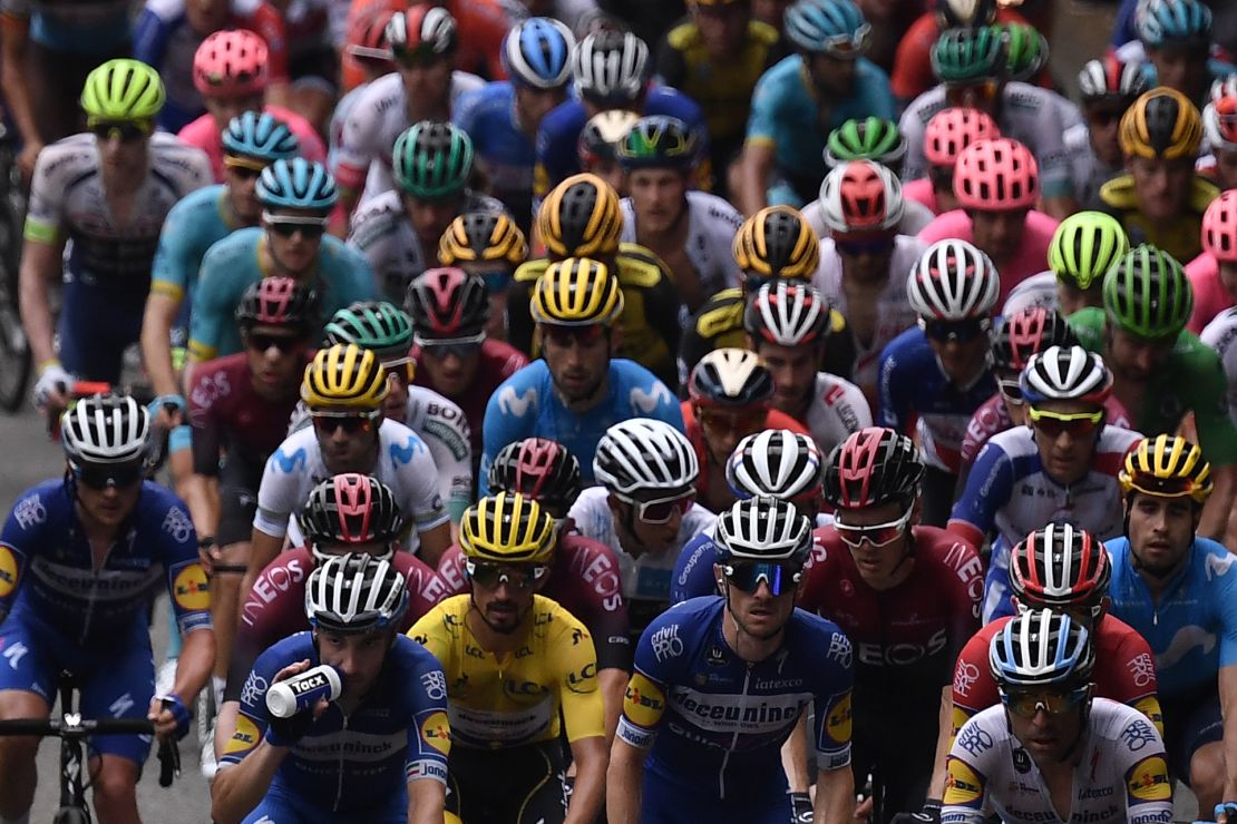 Racers in action in Sunday's 15th stage of the Tour de France. 