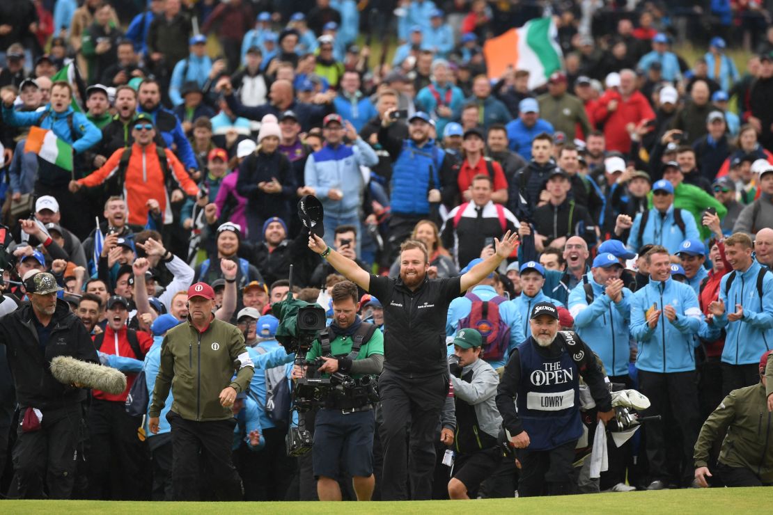 Shane Lowry was roared on by raucous home support at Royal Portrush.  