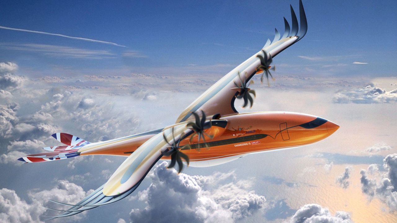 Airbus unveiled this bird-like conceptual airliner design with the goal of motivating the next generation of aeronautical engineers. 