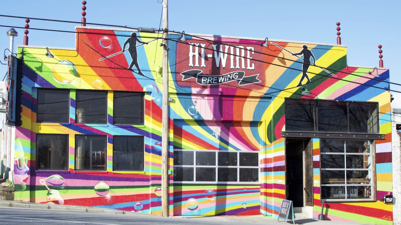 Hi-Wire's bright colors and beer variety are inspired by the circus. 