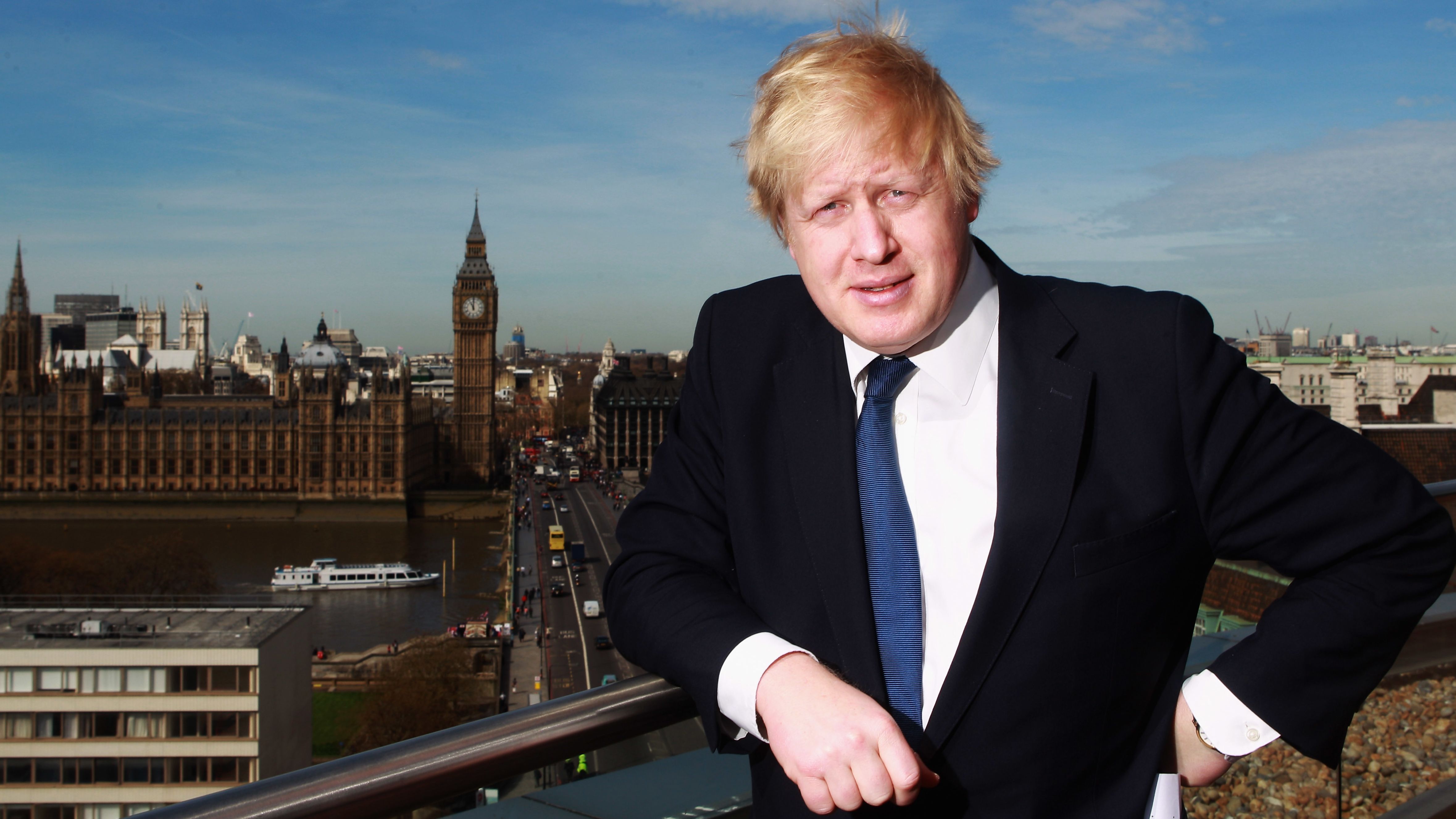 Johnson poses for a photo in London in April 2011. He was re-elected as the city's mayor in 2012.