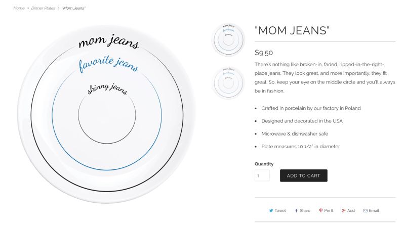 Macys mom jeans hot sale plate for sale