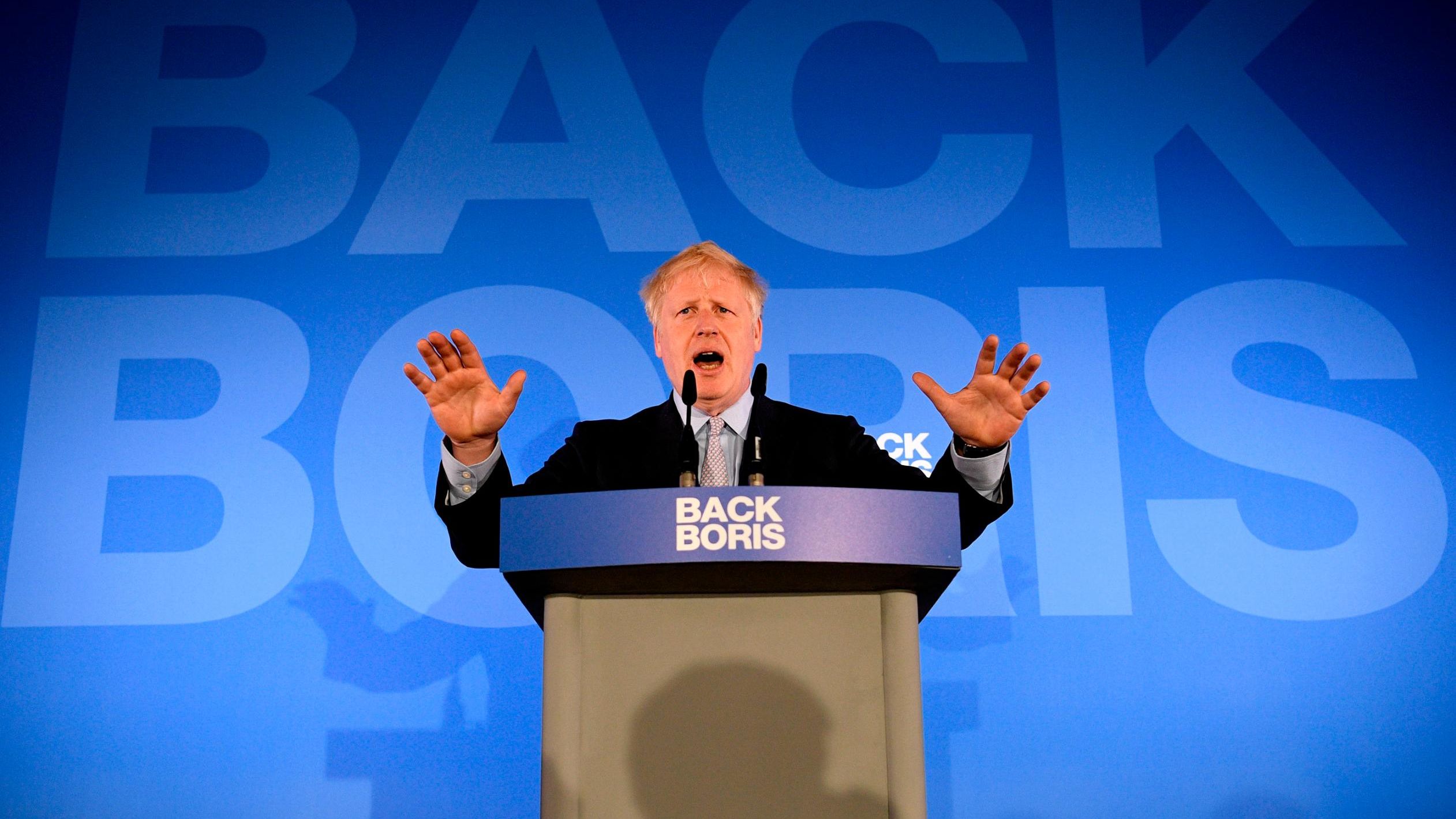 Johnson launches his Conservative Party leadership campaign in June 2019.