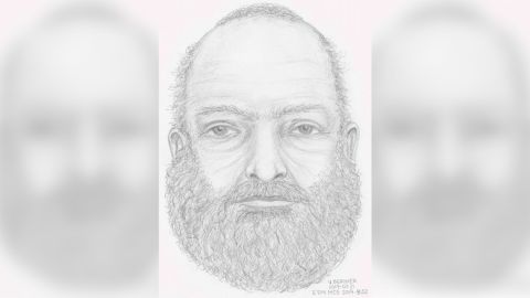 Authorities released this composite sketch of the man whose body was found near the teens' burning car.