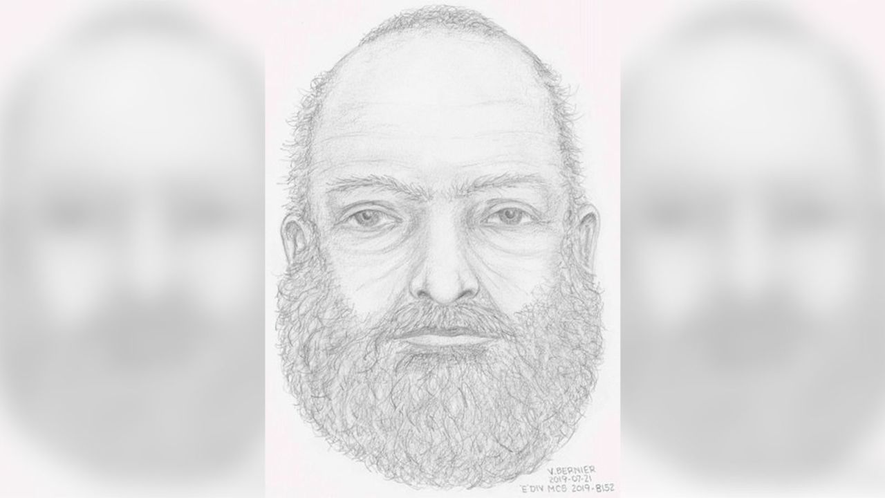 Canadian authorities released a sketch of an unknown man whose body was found near Dease Lake in British Columbia.