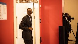 KIGALI, RWANDA - APRIL 08: Rwanda President Paul Kagame enters a press conference on April 08, 2019 in Kigali, Rwanda. The country is commemorating the 25th anniversary of the genocide in which 800,000 Tutsis and moderate Hutus were killed over a 100-day period.  (Photo by Andrew Renneisen/Getty Images)