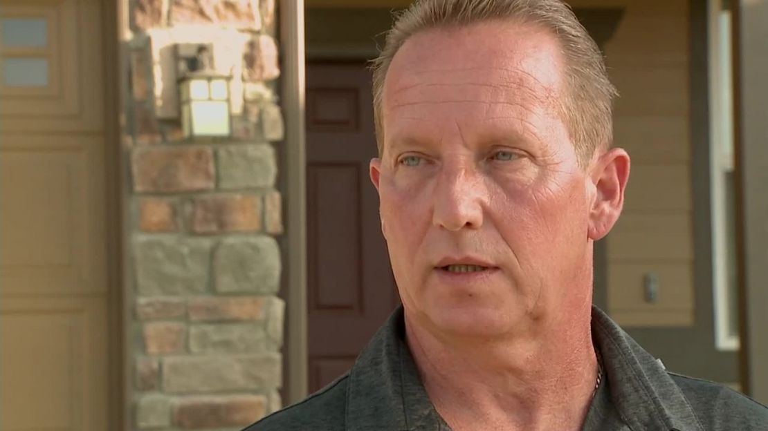 Frank Rzucek, Shanann Watts' father, gave his statement outside the home where his daughter once lived.