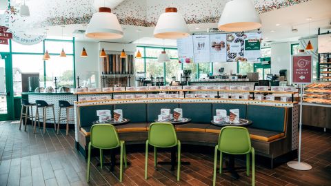 The interior of Krispy Kreme's new North Carolina store.