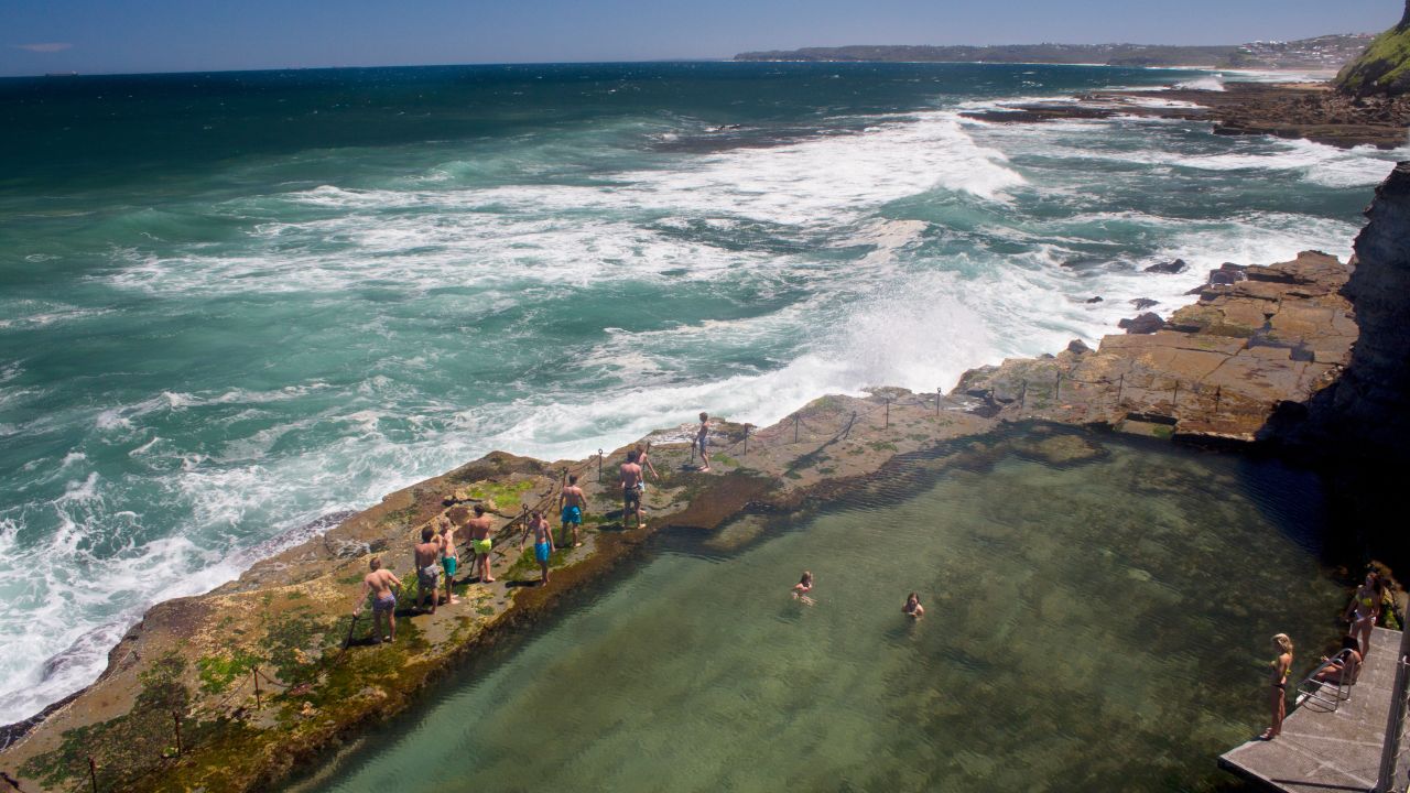 <strong>Bogey Hole, Newcastle, New South Wales, Australia: </strong>Cut out of the rock by convict laborers in 1820, what is now known as Bogey Hole is a protected heritage site. 