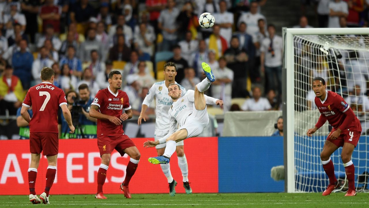 Gareth Bale's stunning overhead kick against Liverpool turned the 2018 Champions League final in Real's favor.