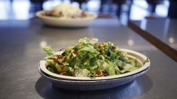 A salad bowl sits on a table at a Chipotle Mexican Grill Inc. restaurant in Louisville, Kentucky, U.S., on Saturday, Feb. 2, 2019. Chipotle Mexican Grill Inc. is scheduled to release earnings figures on February 6. Photographer: Luke Sharrett/Bloomberg via Getty Images