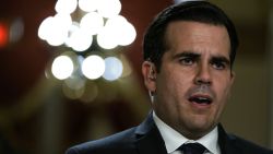 WASHINGTON, DC - DECEMBER 21:  Puerto Rican Gov. Ricardo Rossello is interviewed by a TV channel after a House vote at the Capitol December 21, 2017 in Washington, DC. The House has passed a $81 billion emergency aid bill to help Texas, Florida, Puerto Rico and California  to rebuild after natural disasters this year.  (Photo by Alex Wong/Getty Images)