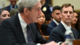 Former special counsel Robert Mueller testifies before Congress on July 24, 2019, in Washington as former deputy special counsel Aaron Zebley looks on.
