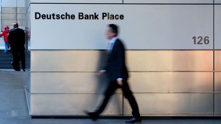 SYDNEY, AUSTRALIA - JULY 09: A man walks by Deutsche Bank signage on Phillip St on July 09, 2019 in Sydney, Australia. Deutsche Bank is axing an expected 18,000 jobs from its operations globally as part of a 7.4 billion euro ($A11.9 billion) overhaul of the German bank.  (Photo by Don Arnold/Getty Images)