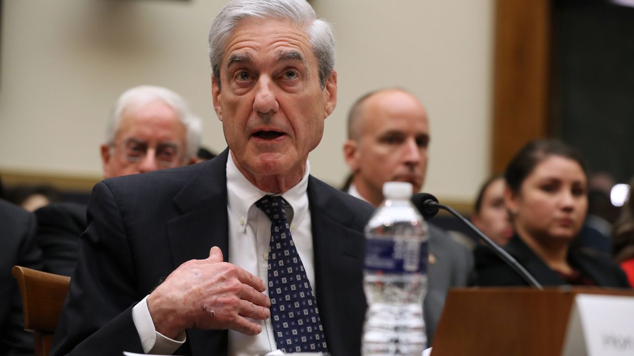 WASHINGTON, DC - JULY 24: Former Special Counsel Robert Mueller testifies before the House Judiciary Committee about his report on Russian interference in the 2016 presidential election in the Rayburn House Office Building July 24, 2019 in Washington, DC. Mueller, along with former Deputy Special Counsel Aaron Zebley, will later testify before the House Intelligence Committee in back-to-back hearings on Capitol Hill. (Photo by Chip Somodevilla/Getty Images)