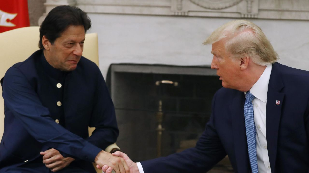 US President Donald Trump and Pakistani Prime Minister Imran Khan at the White House on July 22, 2019 in Washington, DC.