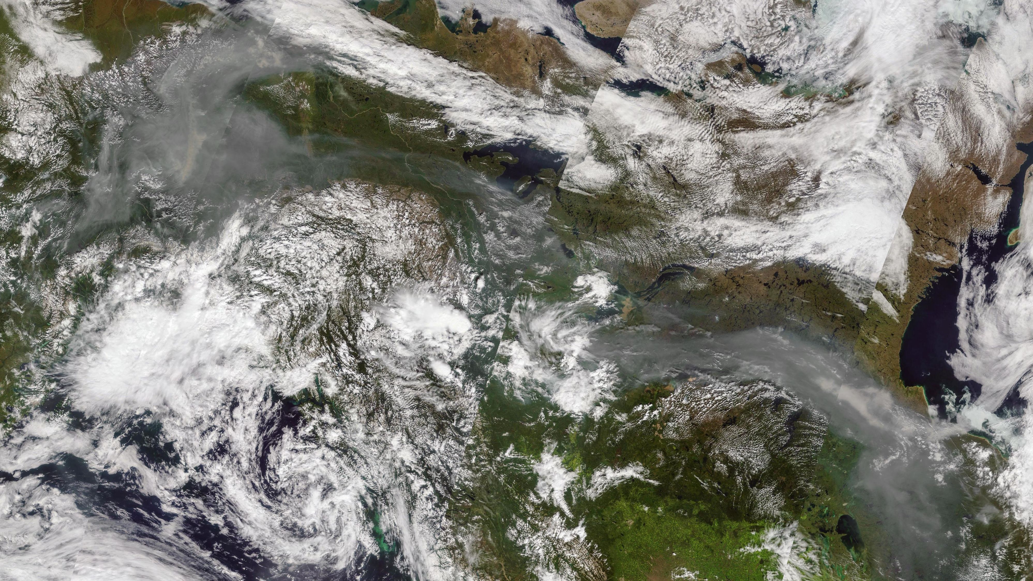 Wildfire smoke is spreading from Alaska across parts of Canada. 