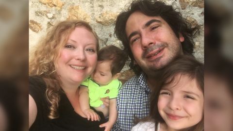 Katalina Thomas, 34, smiles for a selfie on vacation with her family: 1-year-old Arlow Cobo Thomas, 38-year-old Mariano Cobo and 5-year-old Bryna Cobo Thomas. Thomas says the Trump administration's policies have made her feel unwelcome in her home country.