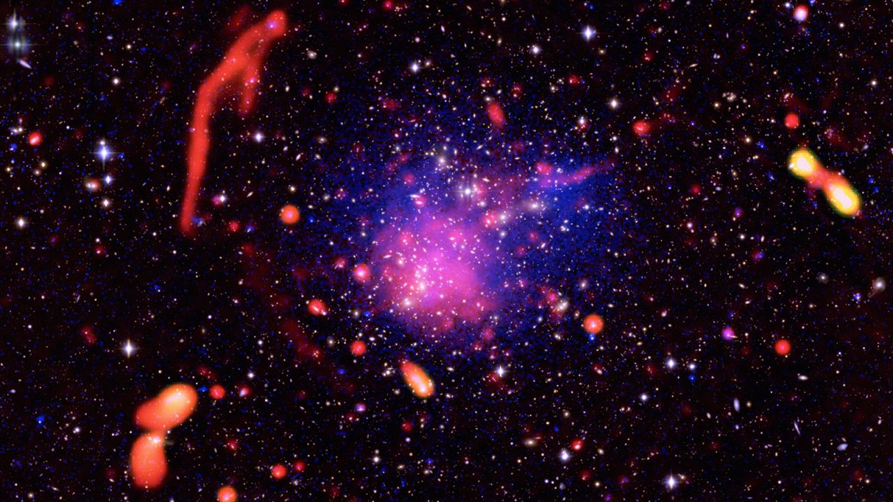 Pandora's Cluster is like a crime scene. It's the aftermath of a collision including four galaxy clusters 3.5 billion light years away. Astronomers are intrigued by all of the structures within this cluster.