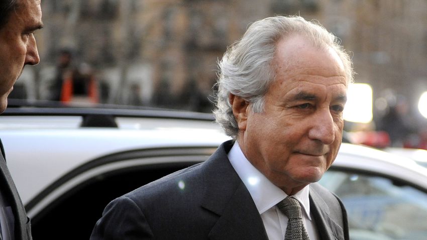 NEW YORK - MARCH 12:  Financier Bernard Madoff arrives at Manhattan Federal court on March 12, 2009 in New York City. Madoff is scheduled to enter a guilty plea on 11 felony counts which under federal law can result in a sentence of about 150 years.  (Photo by Stephen Chernin/Getty Images)