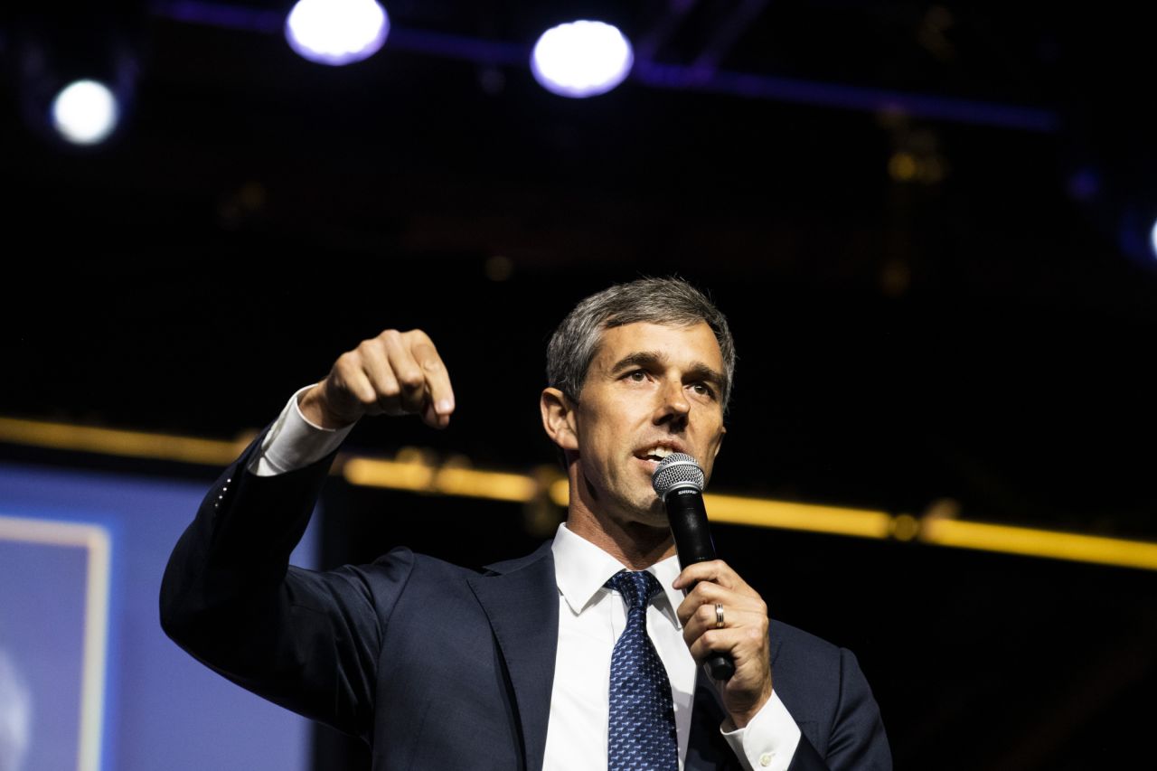 Former US Rep. Beto O'Rourke makes his opening remarks.