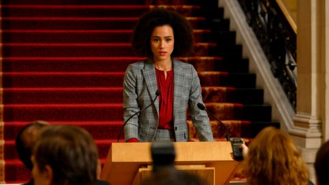 Nathalie Emmanuel in 'Four Weddings and a Funeral' (Photo by: Jay Maidment/Hulu)