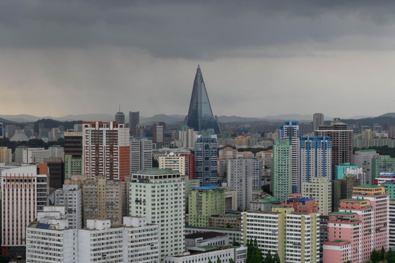 The Ryugyong Hotel in 2018.