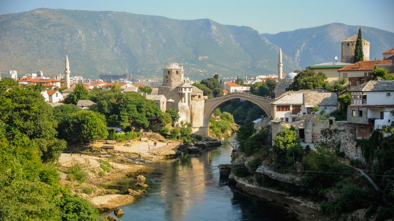 <strong>Mostar, Bosnia and Herzegovina:</strong> An Ottoman frontier town, Mostar developed in the 15th and 16th centuries in a deep valley of the Neretva River. 