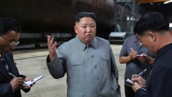 This undated picture released from North Korea's official Korean Central News Agency (KCNA) on July 23, 2019 shows North Korean leader Kim Jong Un (C) inspecting a newly built submarine at an undisclosed location. (Photo by KCNA VIA KNS / KCNA VIA KNS / AFP) / - South Korea OUT / REPUBLIC OF KOREA OUT   ---EDITORS NOTE--- RESTRICTED TO EDITORIAL USE - MANDATORY CREDIT "AFP PHOTO/KCNA VIA KNS" - NO MARKETING NO ADVERTISING CAMPAIGNS - DISTRIBUTED AS A SERVICE TO CLIENTSTHIS PICTURE WAS MADE AVAILABLE BY A THIRD PARTY. AFP CAN NOT INDEPENDENTLY VERIFY THE AUTHENTICITY, LOCATION, DATE AND CONTENT OF THIS IMAGE. THIS PHOTO IS DISTRIBUTED EXACTLY AS RECEIVED BY AFP. / KCNA VIA KNS/AFP/Getty Images