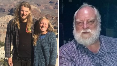 Two Canadian teenagers are accused of killing tourists Lucas Fowler and Chynna Deese, at left, and university lecturer Len Dyck.