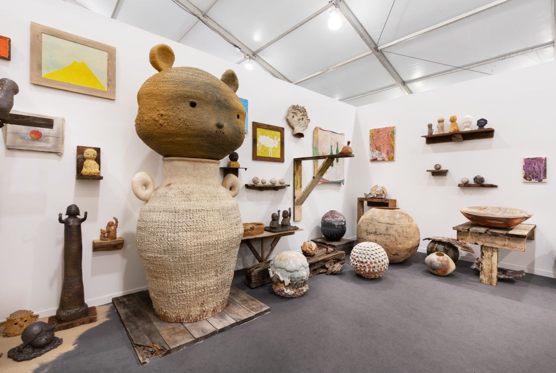 Otani's ceramics on display at Frieze art fair in New York. 