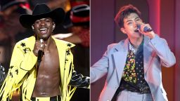 Left: Lil Nas X; RIGHT: RM of BTS