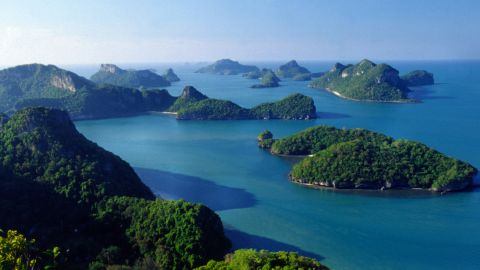 Thailand's Ang Thong National Marine Park is made up of 42 islands. 