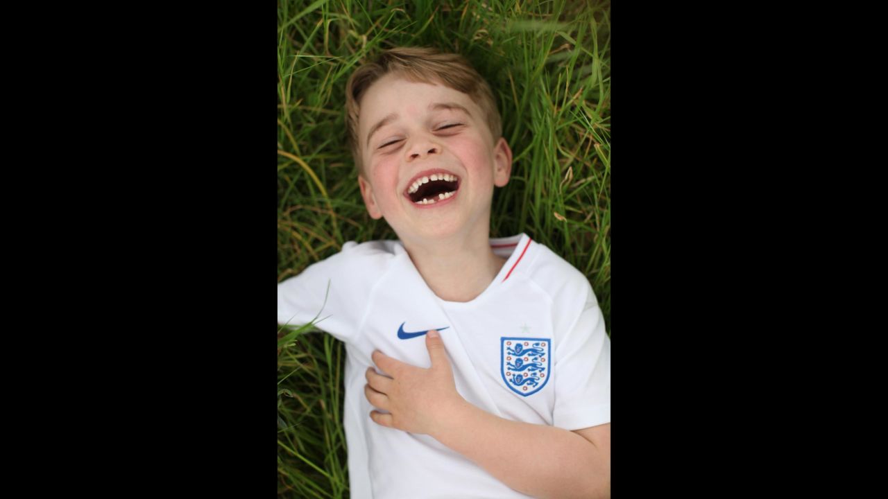 Britain's Prince George wears an England soccer jersey in this undated photo that was released by Kensington Palace <a href="https://www.cnn.com/2019/07/21/uk/prince-george-sixth-birthday-photos-intl-gbr-scli/index.html" target="_blank">to mark his sixth birthday</a> on Monday, July 22.