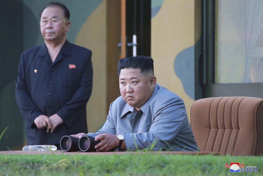 North Korean leader Kim Jong Un watches a missile test in North Korea in this photograph provided by the North Korean government