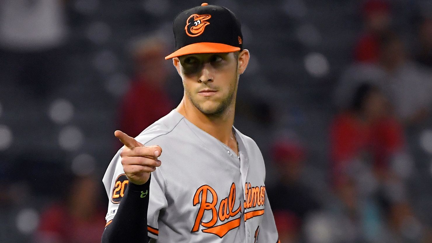 Stevie Wilkerson, who started in the outfield for the Orioles on Thursday, earned the save after Baltimore defeated the Los Angeles Angels 10-8 in 16 innings.