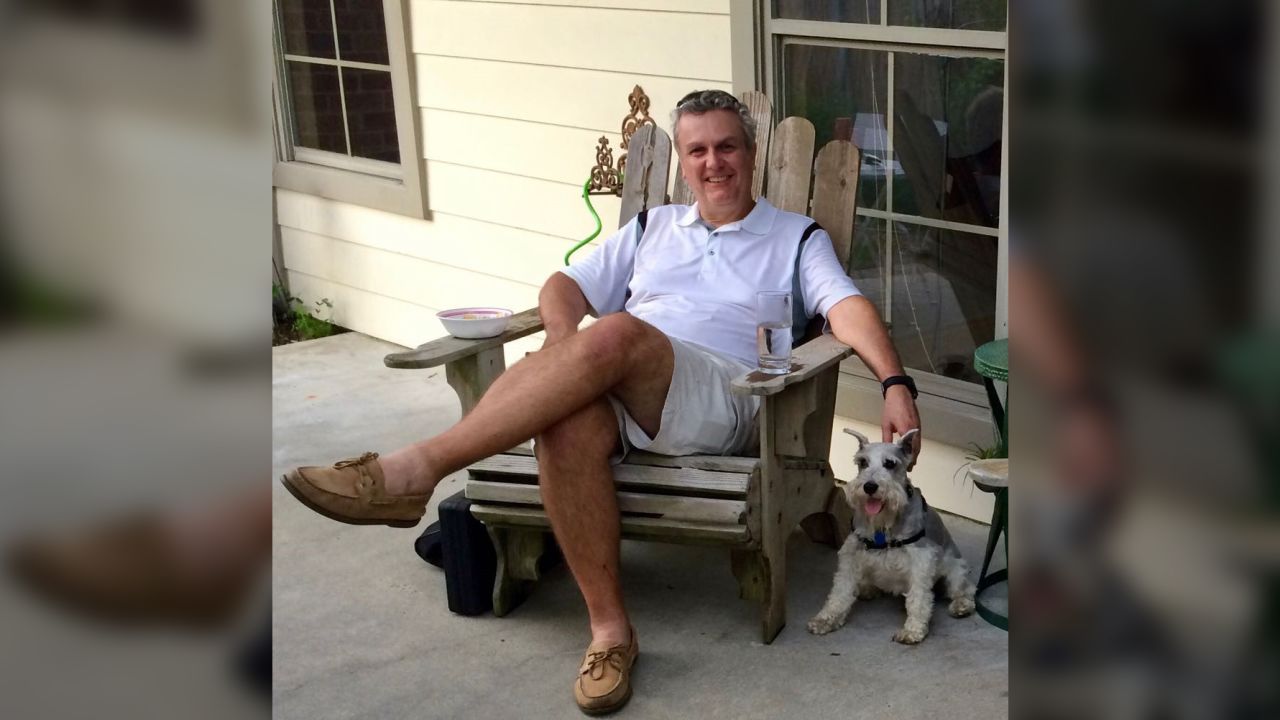 Tomeu Vadell and his dog, Sargent Pepper, in Lake Charles, Louisiana.